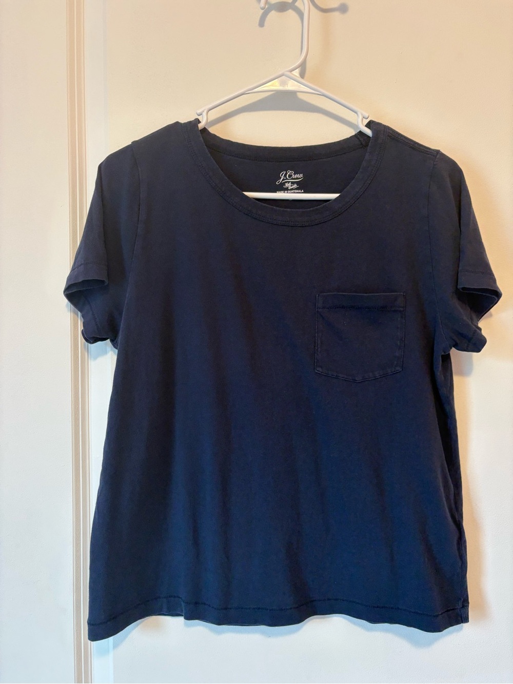 J. Crew Navy Short-Sleeve Pocket Tee